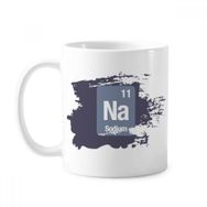 Dıythinker 350 ml Na Sodyum Kimyasal Element Bilim Boya Fırçası Kupa Beyaz Seramik Kupa