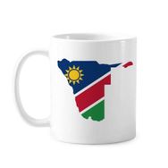 Dıythinker 350 ml Namibya Cumhuriyeti Bayrağı Afrika Ülke Haritası Şekli Klasik Kupa