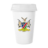 Dıythinker 350 ml Namibya Cumhuriyeti Bayrağı Ulusal Amblemi Afrika Ülke Klasik Beyaz Çömlek Seramik Kupa