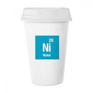 Dıythinker 350 ml Ni Nikel Kimyasal Element Bilim Klasik Kupa Beyaz Çömlekçilik Seramik Kupa
