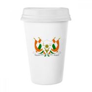 Dıythinker 350 ml Nijer Afrika Ulusal Amblem Klasik Kupa Beyaz Çömlekçilik Seramik Kupa