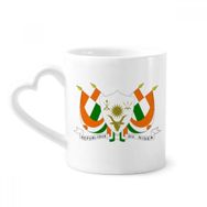Dıythinker 350 ml Nijer Afrika Ulusal Amblem Kupaları Seramik Kupa