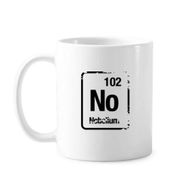Dıythinker 350 ml Nobelium Chemical Element Chem Boya Fırçası Kupa Beyaz Seramik Kupa