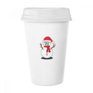 Dıythinker 350 ml Noel Kardan Adam Horus Eşarp Dal Klasik Kupa Beyaz Çömlekçilik Seramik Kupa