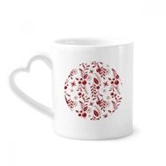 Dıythinker 350 ml Noel Kırmızı Beyaz Dekorasyon Desenli Kupaları Seramik Kupa