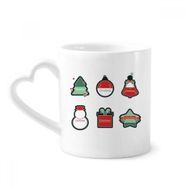 Dıythinker 350 ml Noel Sembolü Noel Karikatür İkon Kupaları Seramik Kupa