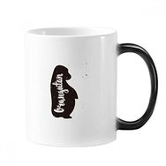 Dıythinker 350 ml Orangutan Siyah Beyaz Hayvan Değişen Renk Kupa