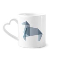 Dıythinker 350 ml Origami Soyut At Geometrik Şekilli Kupaları Seramik Kupa