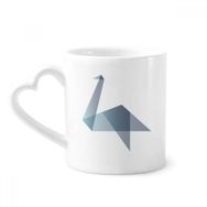 Dıythinker 350 ml Origami Soyut Ördek Geometrik Şekilli Kupaları Seramik Kupa