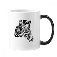Dıythinker 350 ml Özelliği Zebra Kafasırengi Hayvan Değiştiren Isıya Duyarlı Değişen Renk Saplı Kupa