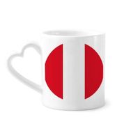 Dıythinker 350 ml Peru Ulusal Bayrağı Güney Amerika Sembolü Kupaları Seramik Kupa