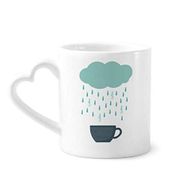 Dıythinker 350 ml Rain Cloud Cup Smile Face Weather Kupaları Seramik Kupa
