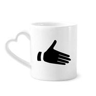 Dıythinker 350 ml Reach Out Jesture Silüet Desenli Kupaları Seramik Kupa