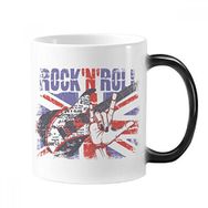 Dıythinker 350 ml Rock Gitar İngiltere İngiltere Ülke Bayrağı İngiltere Değişen Renk Kupa