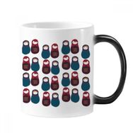 Dıythinker 350 ml Rusya Erkek Kız Bebekler Rus Matryoshka Değişen Renk Kupa