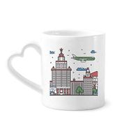 Dıythinker 350 ml Rusya Şehir Ulusal Sembol Desenli Kupaları Seramik Kupa