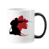 Dıythinker 350 ml Samurai Bıçak Sakura Japonya Silüeti Değişen Renk Kupa