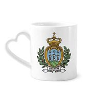 Dıythinker 350 ml San Marino Avrupa Ulusal Amblem Kupaları Seramik Kupa