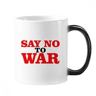 Dıythinker 350 ml Say No To War World Love Peace World Değişen Renk Kupa