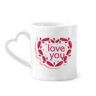 Dıythinker 350 ml Sevgililer Günü Pembe Kalp Love You Kupaları Seramik Kupa