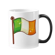 Dıythinker 350 ml Shine İrlanda Ulusal Bayrağı St.Patrick Günü Değişen Renk Kupa