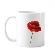 Dıythinker 350 ml Simplicity Kırmızı Çiçek Sanat Resmi Mısır Gelincik Klasik Kupa