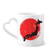 Dıythinker 350 ml Siyah Harita Soyut Japon Kupaları Seramik Kupa
