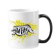 Dıythinker 350 ml Siyah Hayvan Gergedan Silüeti Doğal Değişen Renk Kupa