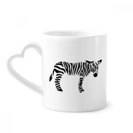 Dıythinker 350 ml Siyah Hayvan Zebra Silüeti Doğal Kupaları Seramik Kupa