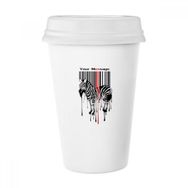 Dıythinker 350 ml Siyah Kırmızı Çizgili Kod Grafiti Zebra Klasik Kupa