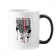 Dıythinker 350 ml Siyah Kırmızı Çizgili Kod Grafiti Zebra Renk Kupa