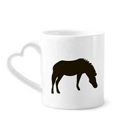 Dıythinker 350 ml Siyah Zebra Hayvan Portrayal Kupaları Seramik Kupa