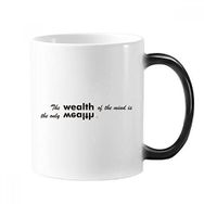 Dıythinker 350 ml Sloganı The Wealth Of The Mind Is The Only Wealth Morphing Isıya Duyarlı Değişen Renk Kupa