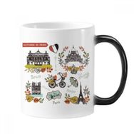 Dıythinker 350 ml Sonbahar Eyfel Paris Fransa Grafiti Renk Kupa