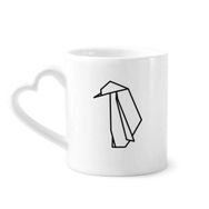 Dıythinker 350 ml Soyut Origami Penguen Geometrik Şekilli Kupaları Seramik Kupa