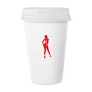 Dıythinker 350 ml Stand Bikini Güzellik Kadın Klasik Kupa Beyaz Çömlekçilik Seramik Kupa