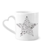 Dıythinker 350 ml Star Strokes Stil Fiziksel Kimya Sembolü Kupaları Seramik Kupa