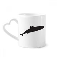 Dıythinker 350 ml Streamline Shark Fierce Fish Silhouette Kupaları Seramik Kupa