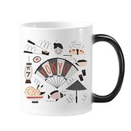 Dıythinker 350 ml Sushi Geyşa Japonya Tokyo Kültürel Japon Stili Değişen Renk Kupa