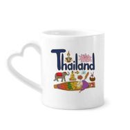 Dıythinker 350 ml Tayland Ulusal Simge Simgesi Desenli Kupaları Seramik Kupa