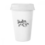 Dıythinker 350 ml Thinking Of You Alıntı Klasik Kupa