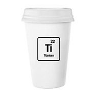 Dıythinker 350 ml Ti Chemical Element chem Science Klasik Kupa Beyaz Çömlekçilik Seramik Kupa