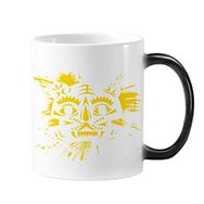 Dıythinker 350 ml Tiger Yılı Hayvan Çin Zodyak Değişen Renk Değiştiren Isıya Duyarlı Saplı Kupa