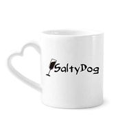 Dıythinker 350 ml Tuzlu Köpek Tuzlu Kokteyl Kupası Kupaları Seramik Kupa
