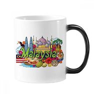 Dıythinker 350 ml Twinstower Malezya Grafiti Değişen Renk Kupa