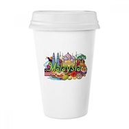 Dıythinker 350 ml Twinstower Malezya Grafiti Klasik Kupa