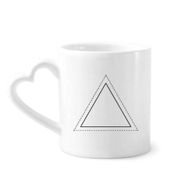 Dıythinker 350 ml Üçgen Totem Desenli Geometri Seramik Kalp Saplı Kupa