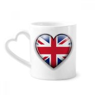 Dıythinker 350 ml Union Jack Kalp Şekilli Britanya İngiltere Bayrağı Kupaları Seramik Kupa