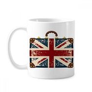 Dıythinker 350 ml Union Jack Retro Valiz Britanya İngiltere Bayrağı Kültür Klasik Kupa