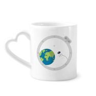 Dıythinker 350 ml Universe And Alien Out Of Window Kupaları Seramik Kupa